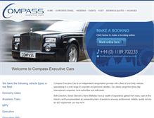 Tablet Screenshot of compassexecutivecars.co.uk